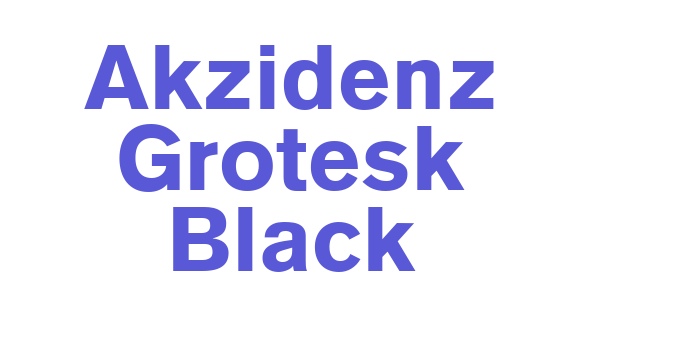 Akzidenz Grotesk Black Font Download