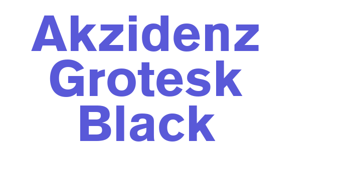 Akzidenz Grotesk Black Font