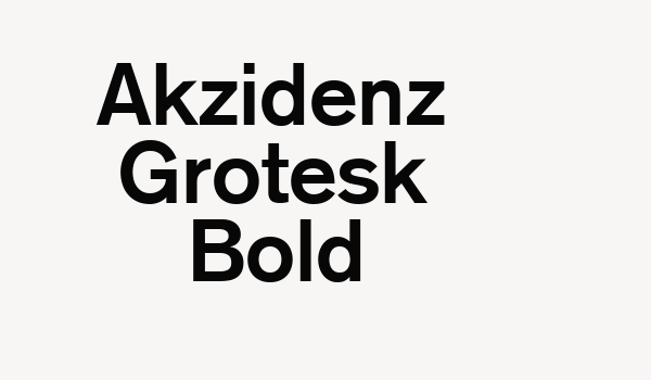 Akzidenz Grotesk Bold Font