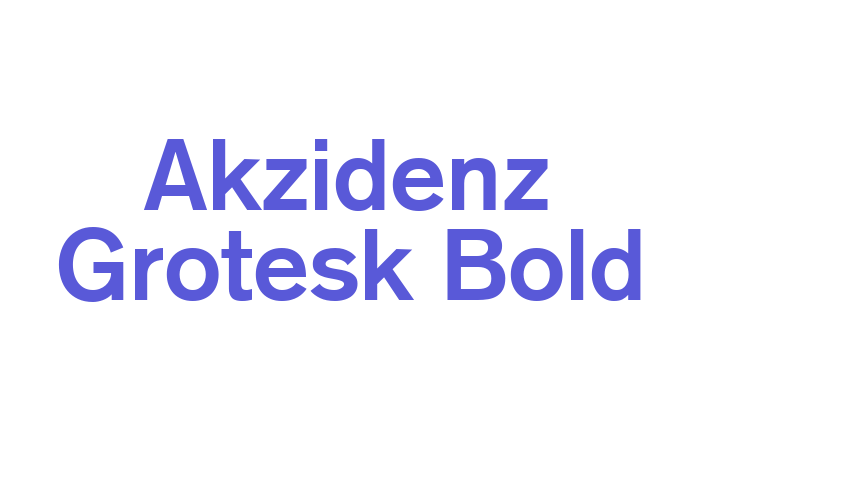 Akzidenz Grotesk Bold Font