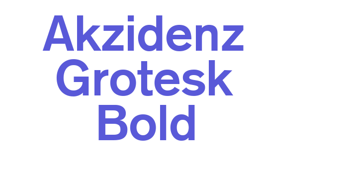 Akzidenz Grotesk Bold Font