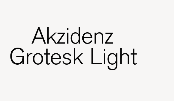 Akzidenz Grotesk Light Font