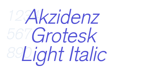 Akzidenz Grotesk Light Italic-font-download