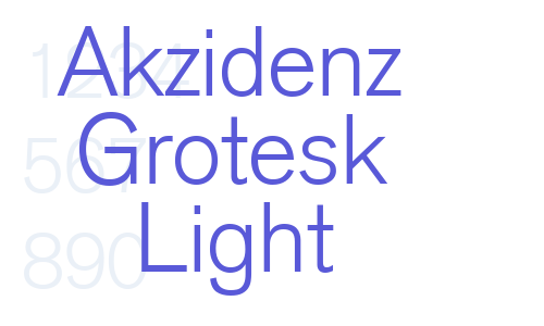 Akzidenz Grotesk Light Font