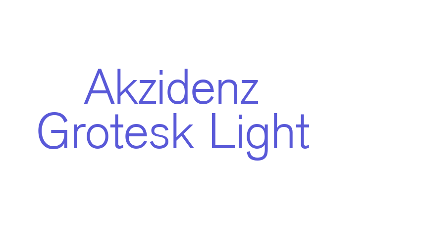 Akzidenz Grotesk Light Font