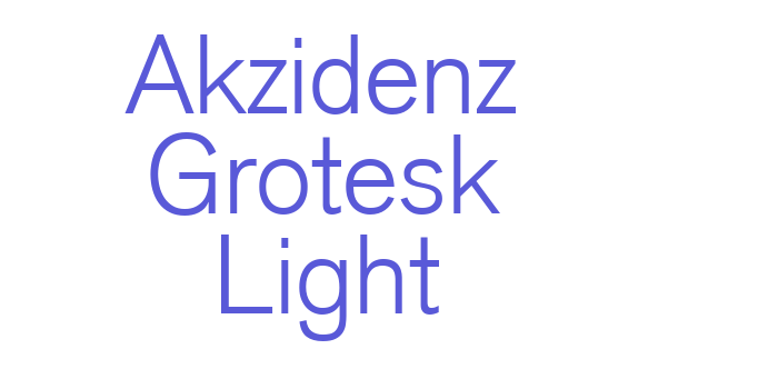 Akzidenz Grotesk Light Font