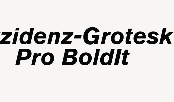 Akzidenz-Grotesk Pro BoldIt Font