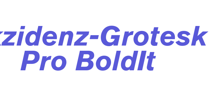 Akzidenz-Grotesk Pro BoldIt Font Download