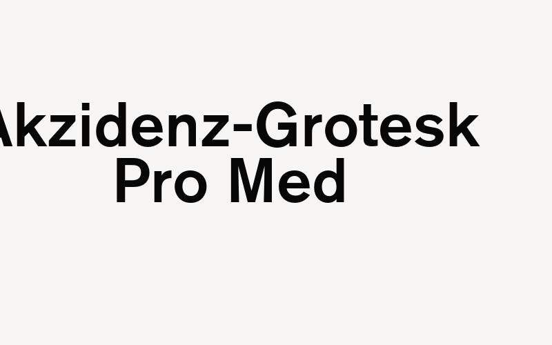 Akzidenz-Grotesk Pro Med Font