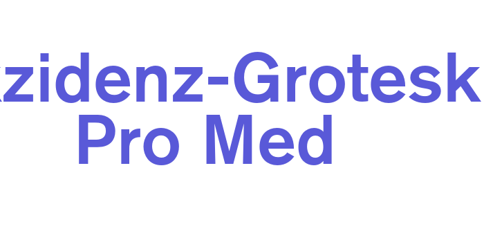 Akzidenz-Grotesk Pro Med Font