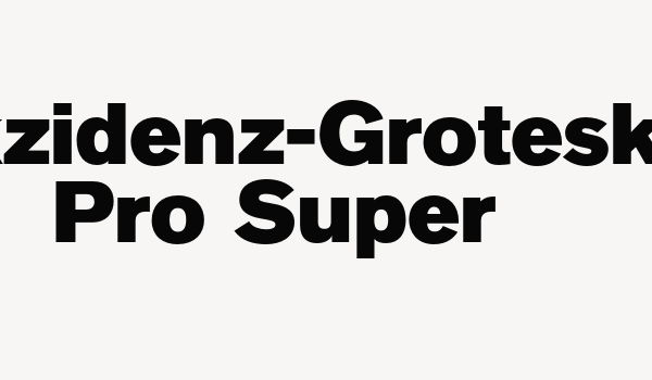 Akzidenz-Grotesk Pro Super Font