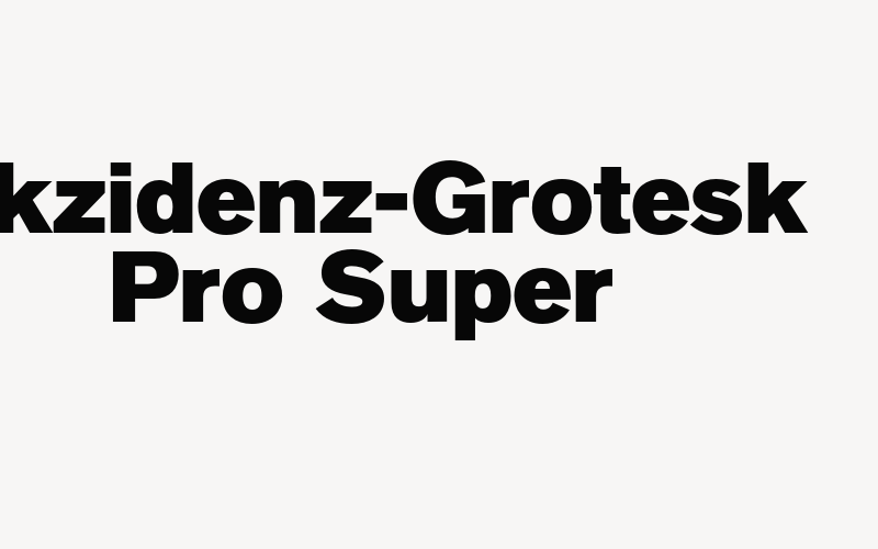 Akzidenz-Grotesk Pro Super Font