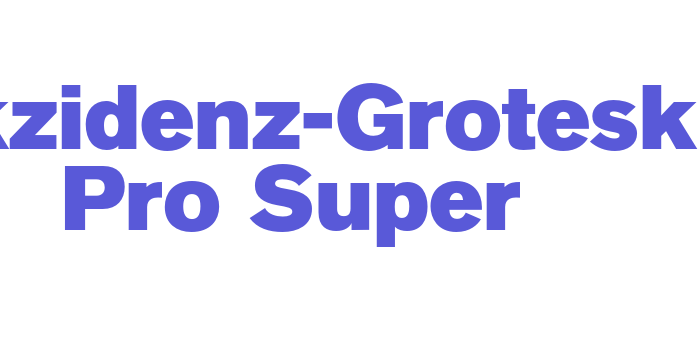 Akzidenz-Grotesk Pro Super Font Download