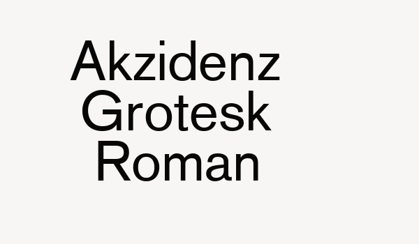 Akzidenz Grotesk Roman Font