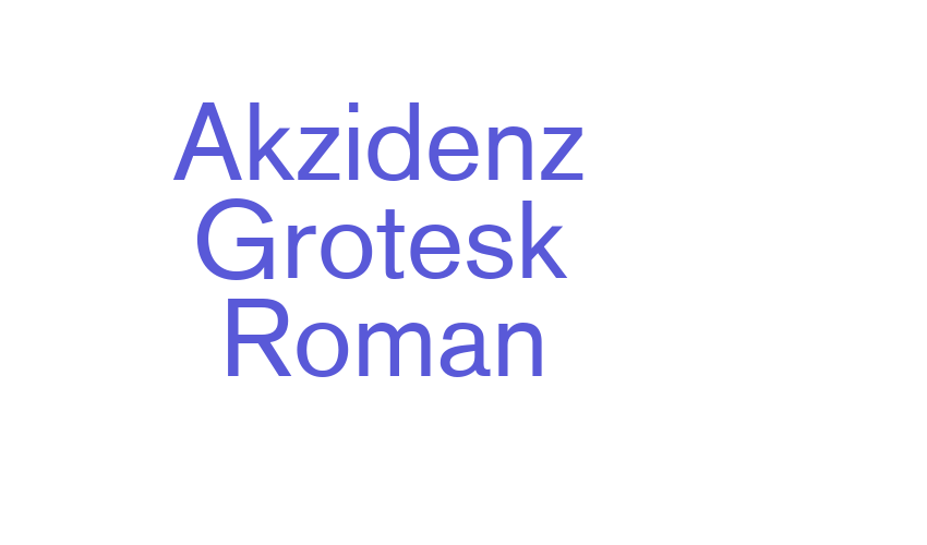 Akzidenz Grotesk Roman Font