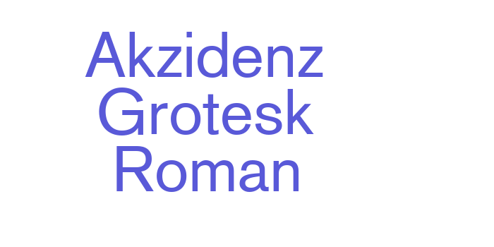 Akzidenz Grotesk Roman Font Download