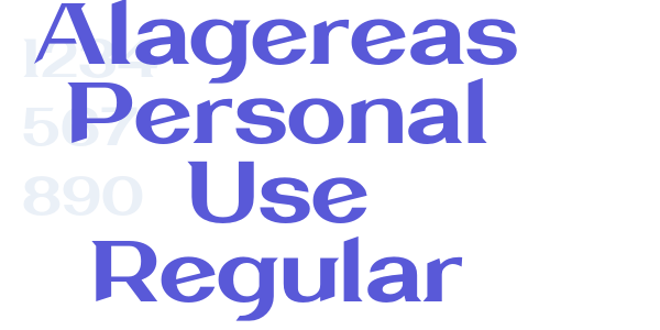 Alagereas Personal Use Regular font free