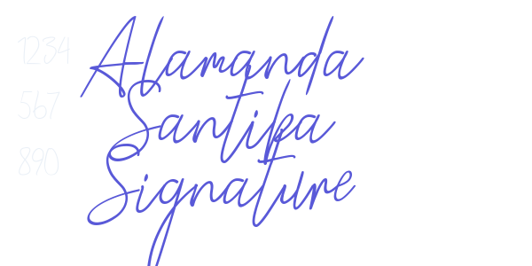 Alamanda Santika Signature font free