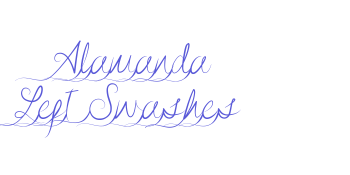 Alamanda Left Swashes Font