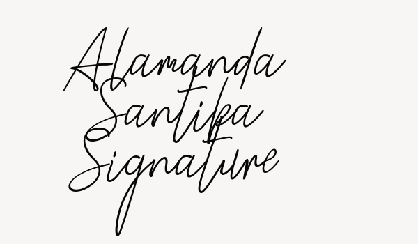 Alamanda Santika Signature Font