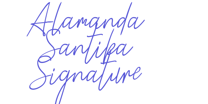 Alamanda Santika Signature Font