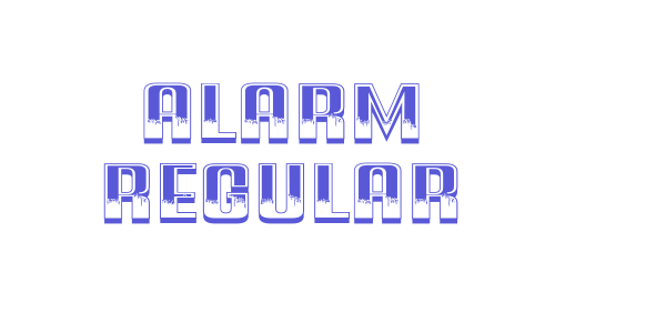 Alarm Regular font free