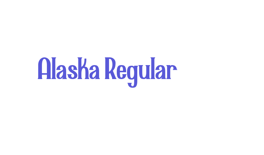 Alaska Regular Font