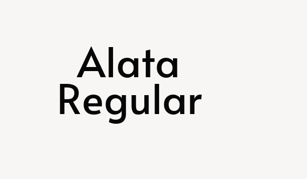 Alata Regular Font