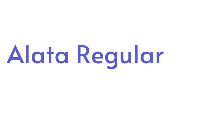 Alata Regular Font