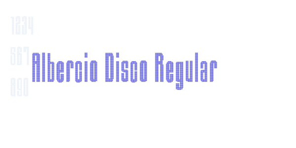 Albercio Disco Regular font