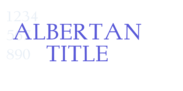 Albertan Title font free