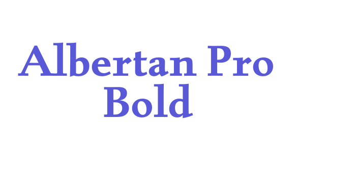 Albertan Pro Bold Font Download