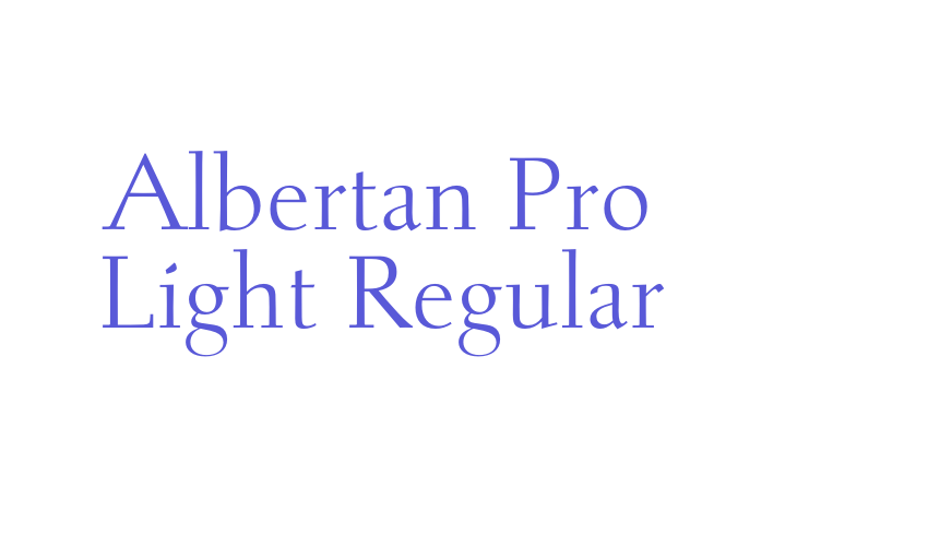 Albertan Pro Light Regular Font