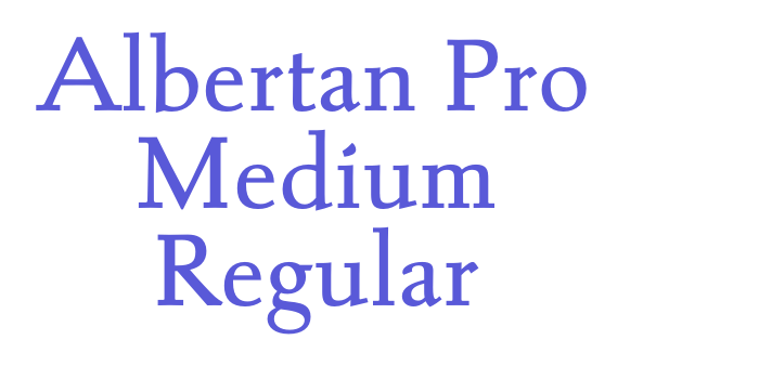 Albertan Pro Medium Regular Font