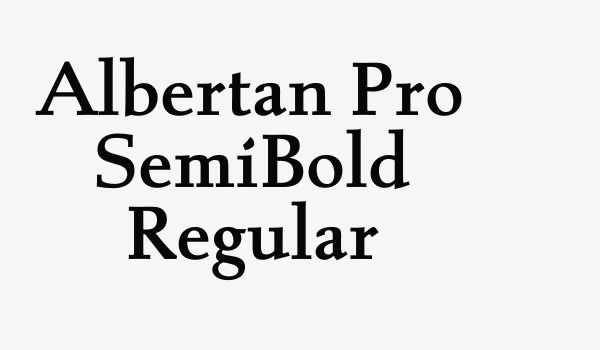 Albertan Pro SemiBold Regular Font