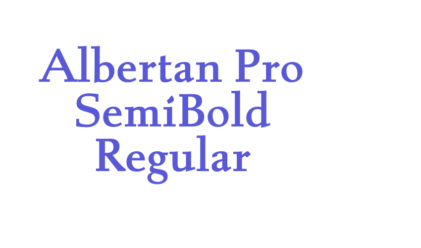 Albertan Pro SemiBold Regular Font