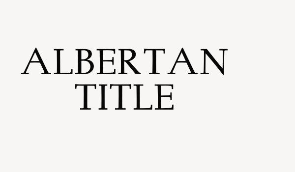 Albertan Title Font