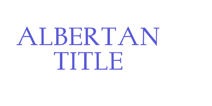 Albertan Title Font Download