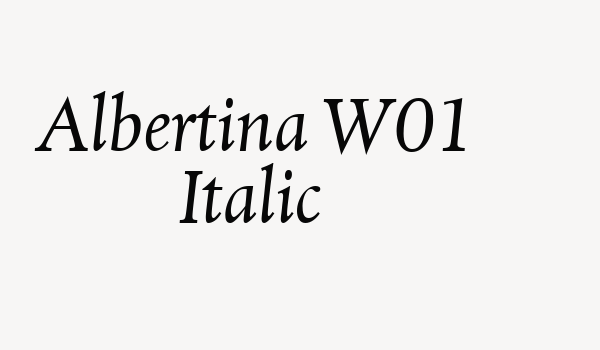 Albertina W01 Italic Font