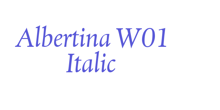 Albertina W01 Italic Font Download