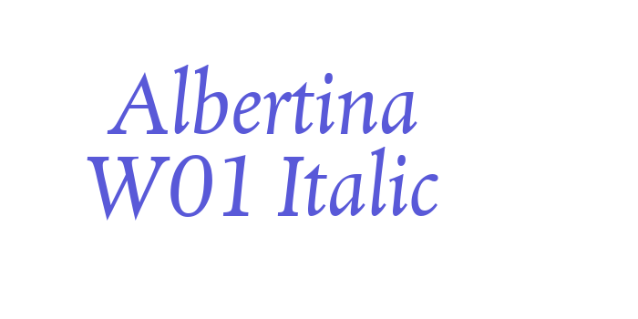 Albertina W01 Italic Font