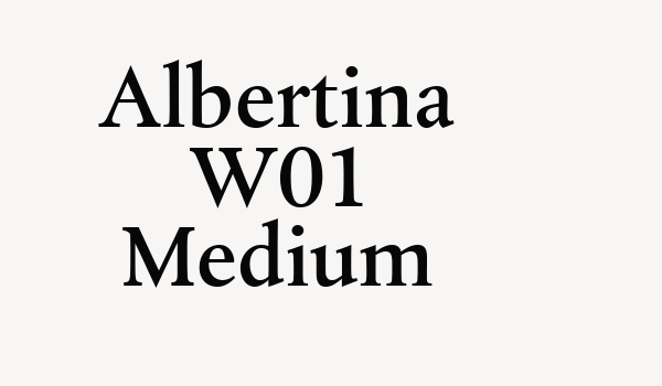 Albertina W01 Medium Font