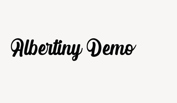 Albertiny Demo Font