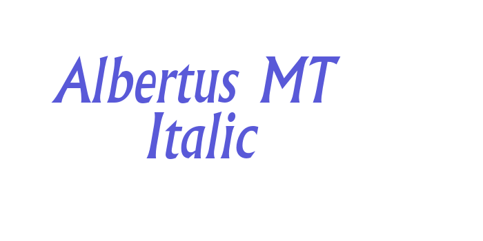 Albertus MT Italic Font Download