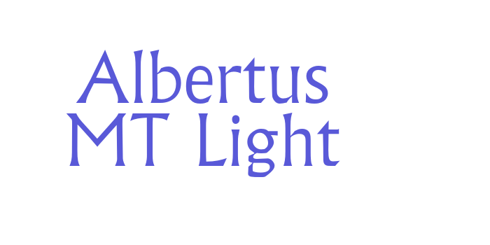 Albertus MT Light Font