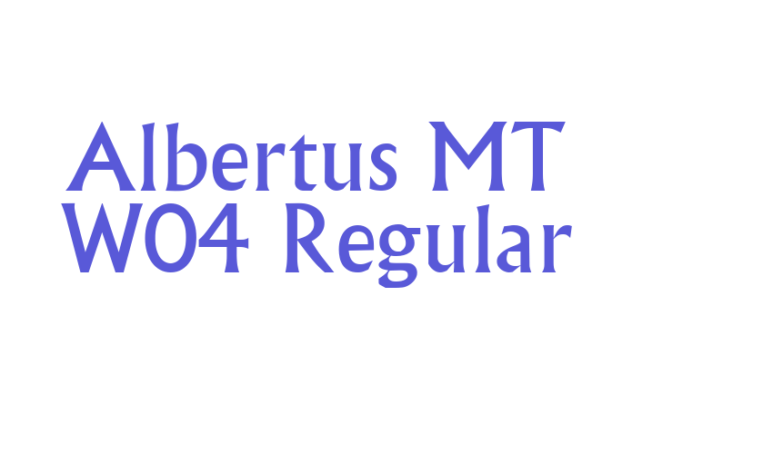 Albertus MT W04 Regular Font Download