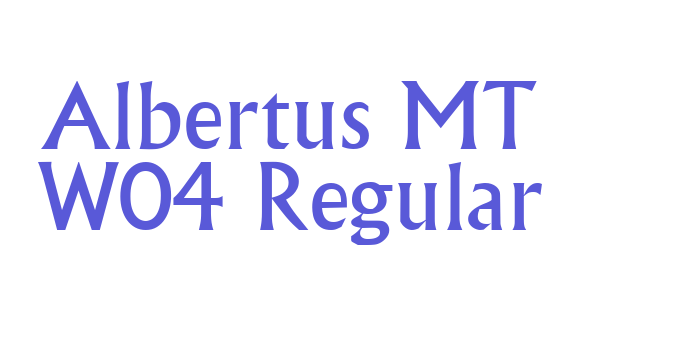 Albertus MT W04 Regular Font Download