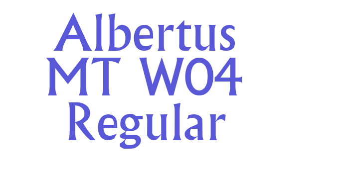 Albertus MT W04 Regular Font