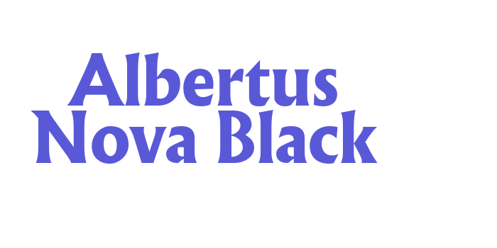 Albertus Nova Black Font Download