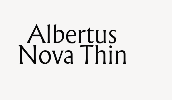 Albertus Nova Thin Font